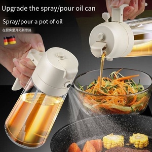 Mutfak pişirme barbekü için dayanıklı cam çok yönlü 2-in-1 470ML sirke zeytinyağı püskürtücü ve yağ dağıtıcı şişe - Product Image 3