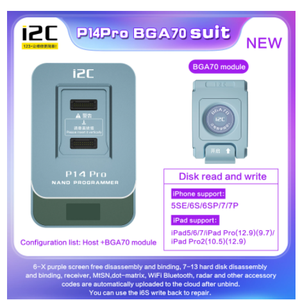 <strong>I2C</strong> P14 Pro BGA110 BGA70 PCIE NAND HDD <strong>Programmer</strong> for iPhone 6 to 14 Pro Max Purple Screen SYSCFG Data Read Write SN Unbind Wifi - Product Image 4