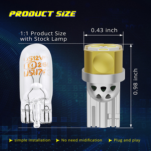 T10 car 194 LED ampul 3030 3SMD kırmızı işık araba İç işık side marker kuyruk işık - Product Image 2