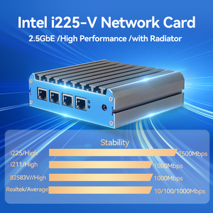Quad Core Celeron J4125 N5105 Intel I225V 4 NIC 2,5G Gigabit Ethernet pfSense OPNsense Firewall Gateway Mini-Software-Router - Product Image 2