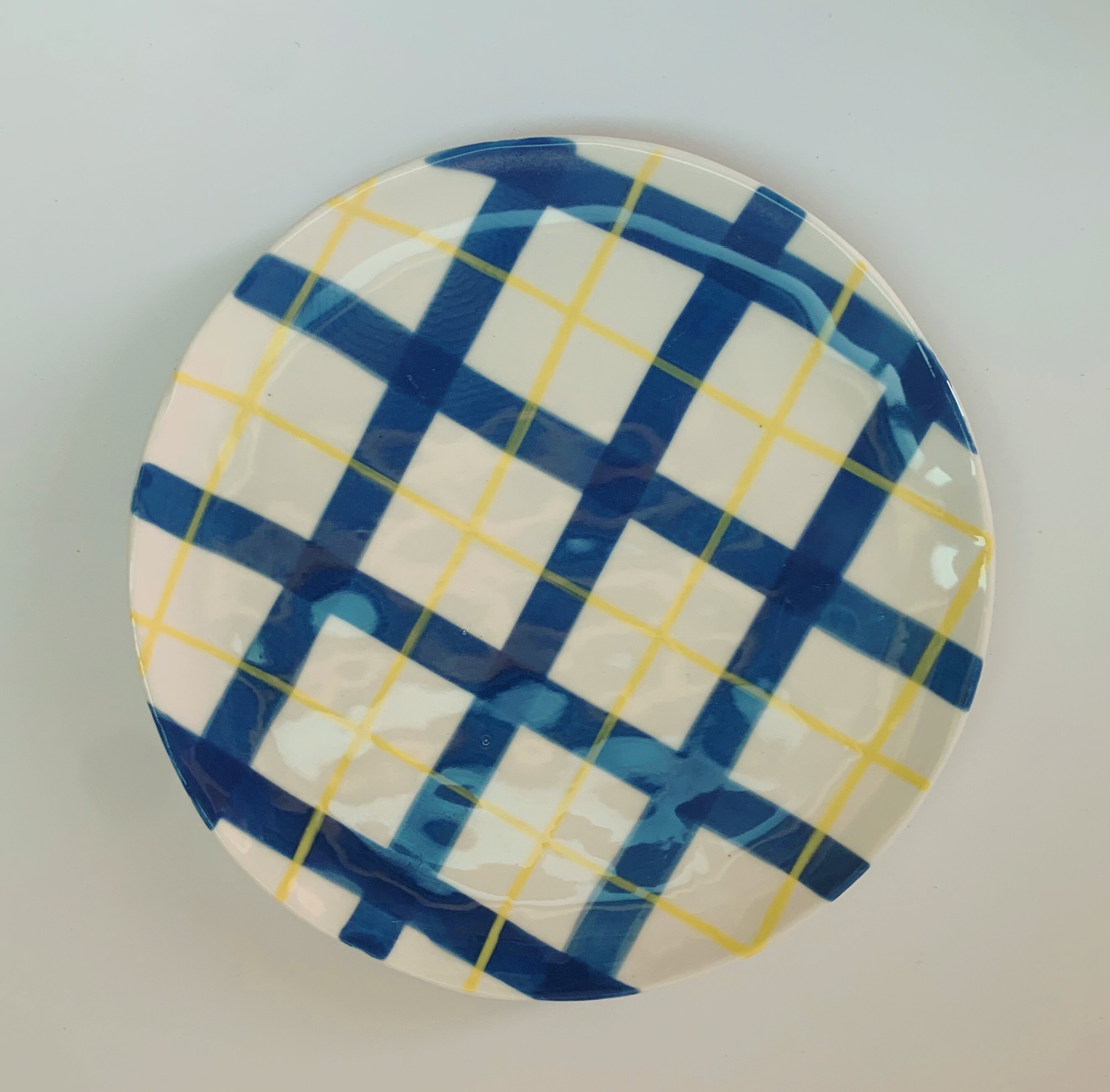 6-inch Dish Blue Lines