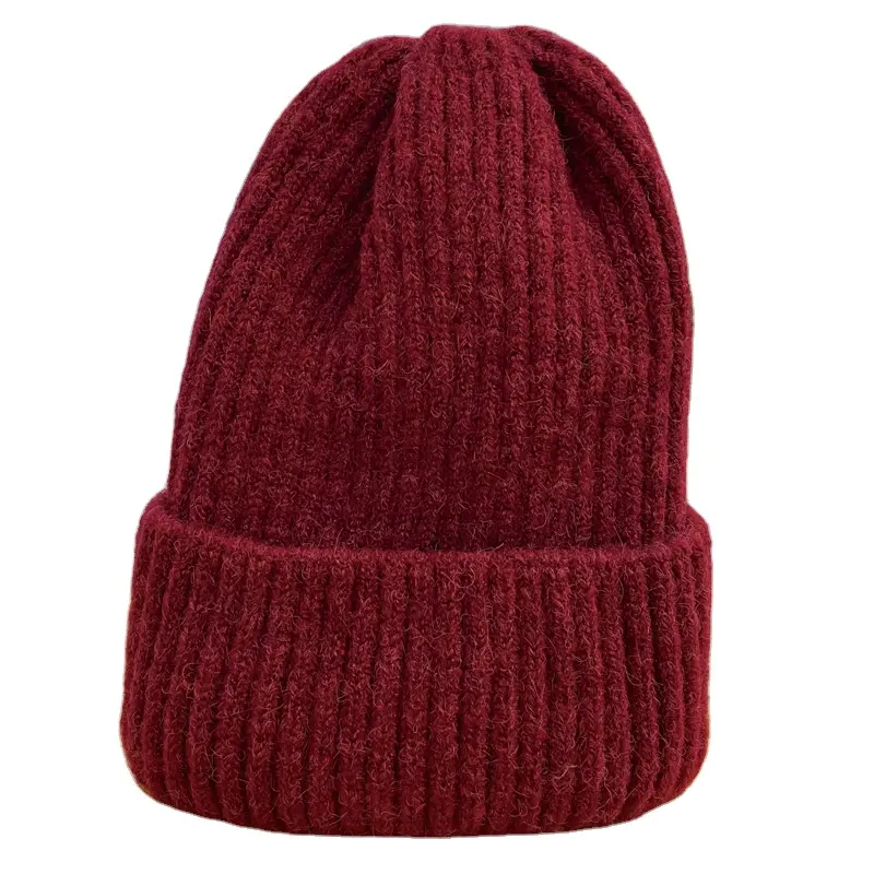 Novo Design moda Custom crochê malha mulheres homens angustiado gorro grosso inverno chapéu