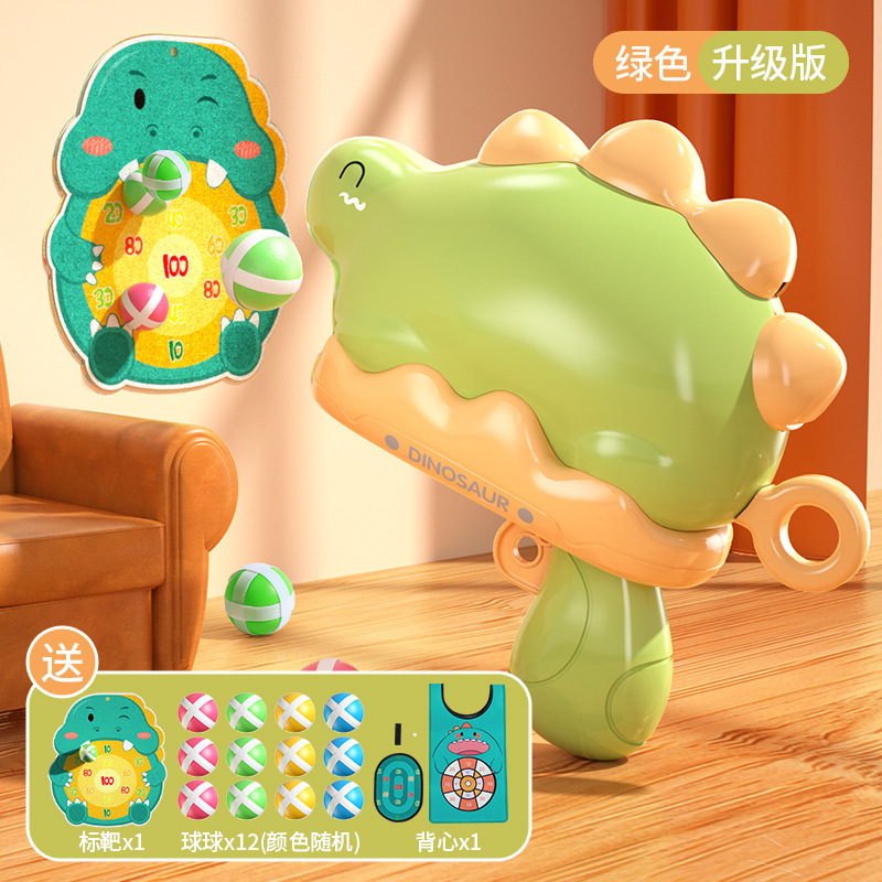Pistola a Sfera Green+Dino - Gilet Bersaglio con 12 Sfere - Confezione Colorata