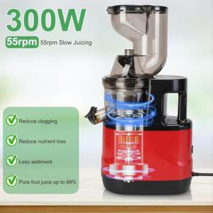 Profesyonel elektrikli büyük ağız yüzlü turuncu meyve sebze çıkarıcı soğuk pres ticari yavaş sıkacağı makinesi - Product Image 3