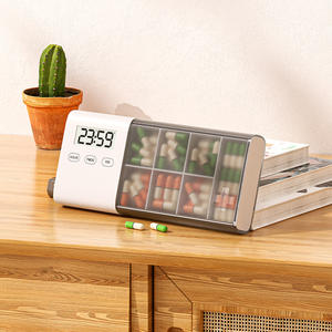 Smart Plastic <strong>Electronic</strong> <strong>Pill</strong> <strong>Box</strong> With <strong>Timer</strong> Alarm Customizable Logo Small <strong>Portable</strong> Medication Reminder - Product Image 3