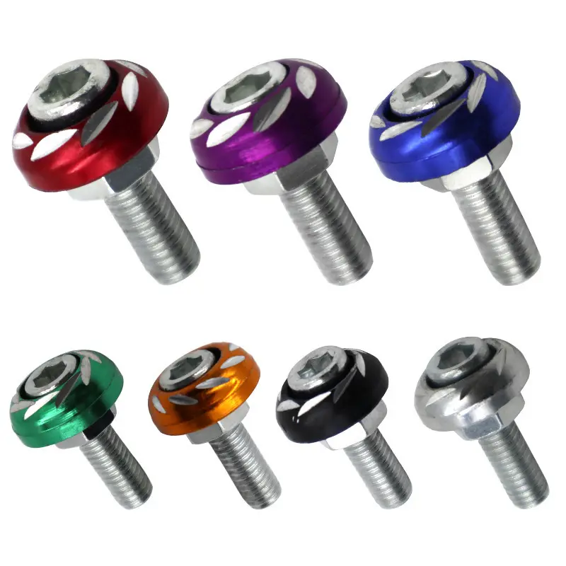 Electric motorcycle 6mm multi-color aluminum gasket motorcycle modified decorative gasket machine hexagonal head bolt fastener p