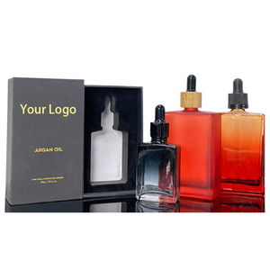 15ml 30ml 50ml 100ml hổ phách hình chữ nhật vuông chai thủy tinh nhỏ giọt với ống nhỏ giọt màu đen cho Huyết thanh tinh dầu bao bì mỹ phẩm - Product Image 5