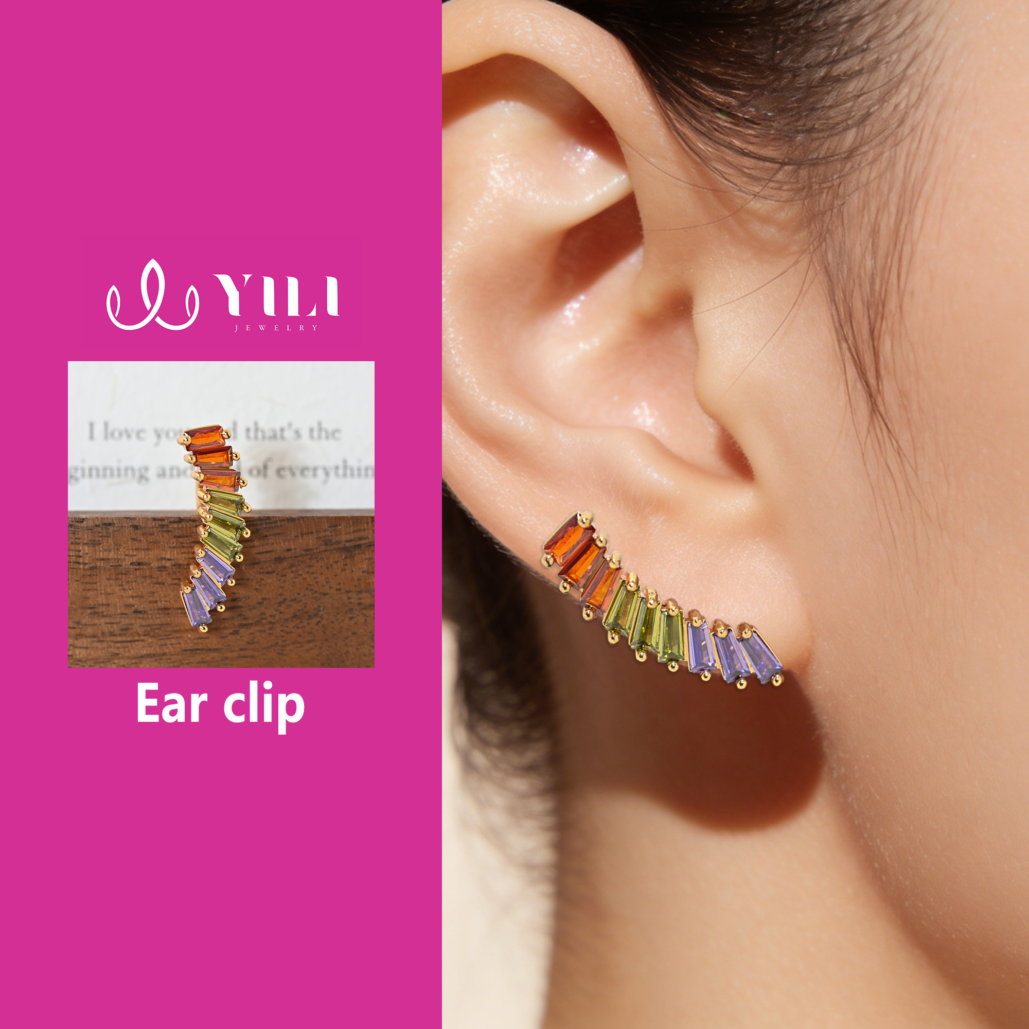 Boucle d'oreille plaquée or 1