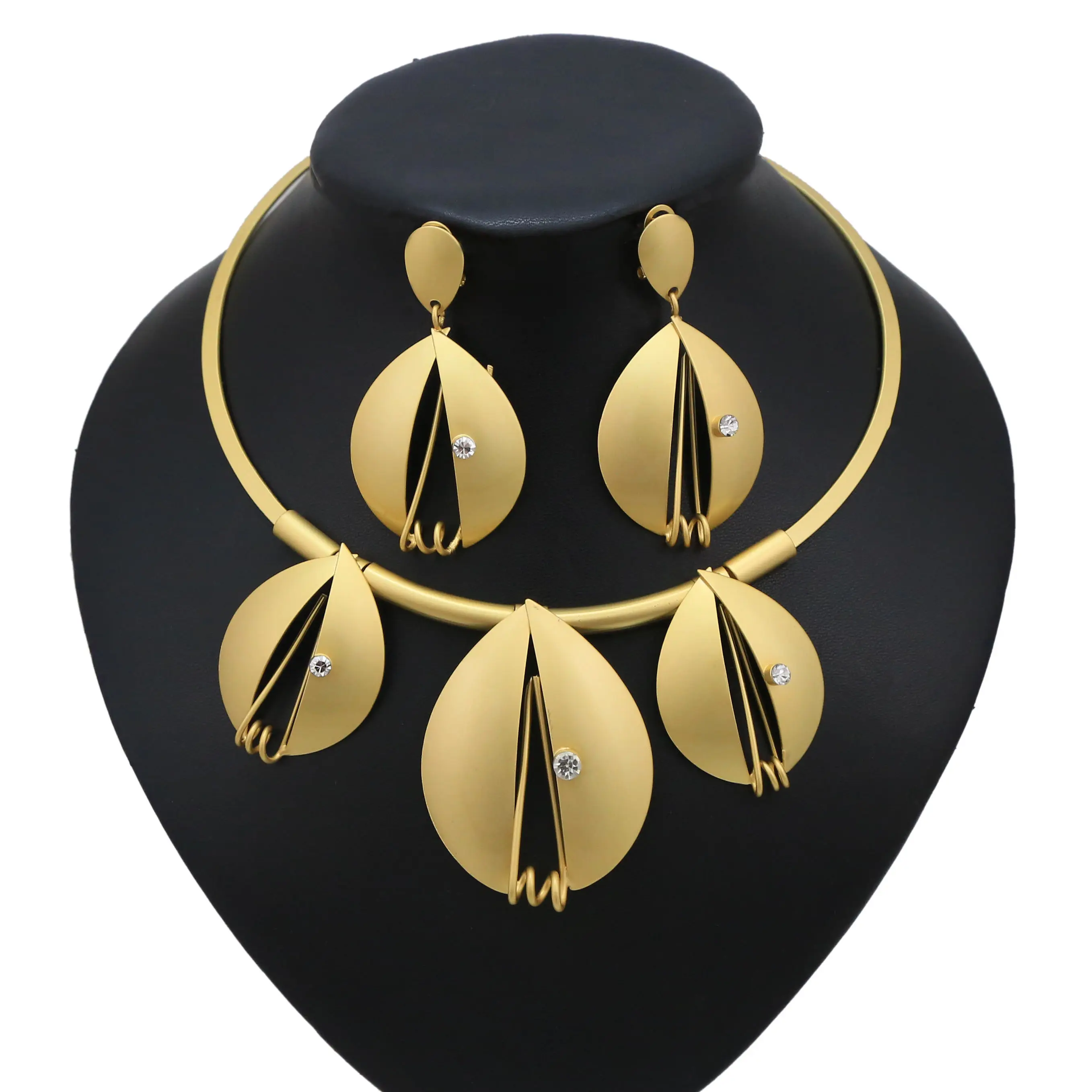 Set di gioielli di moda Set di gioielli placcati in oro lega unica tartaruga/insetti grandi gioielli di Design africano per le donne