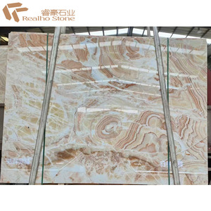大理石スラブ天然虹雲オニキス赤透明翡翠石装飾用 - Product Image 6