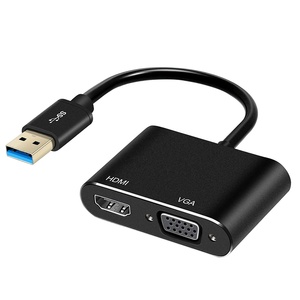 USB3.0 <strong>to</strong> <strong>VGA</strong> HD MI Adapter Converter Support HD MI <strong>VGA</strong> Sync <strong>Output</strong> 1080p Compatible with Windows 7/8/8.1/10 Monitor Display - Product Image 1