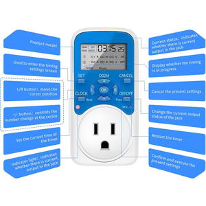 Presa Timer 20A/interruttore Timer pompa programmabile, convertitore presa di temporizzazione/prese di controllo automatiche di fasatura - Product Image 3