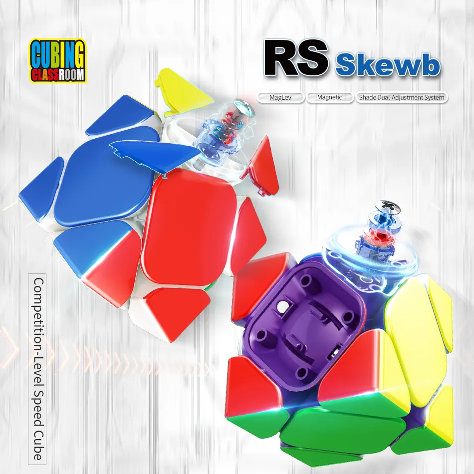 مكعبات مغناطيسية للأطفال, MoYu RS Skewb ماجليف المغناطيسي مكعب مكعب Cubing الفصول الدراسية الأطفال لعبة اللغز التعليمية RS XieZhuan Skewbes Cubo Magico مع المغناطيس