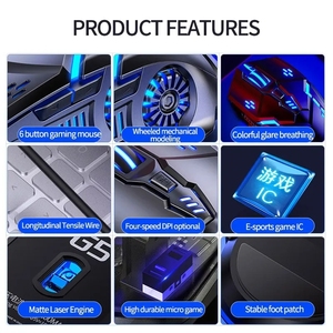 Original G5 Wired Mouse Hintergrund beleuchtung Hohe Empfindlichkeit 6 Tasten Makro programmierung Gaming Mechanische Maus Für Spiel Computer Tablet PC