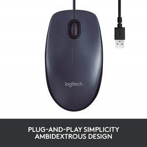 Per Logitech M100R cablato Mouse sinistro e destro per Computer portatile ufficio e uso del gioco a casa - Product Image 4