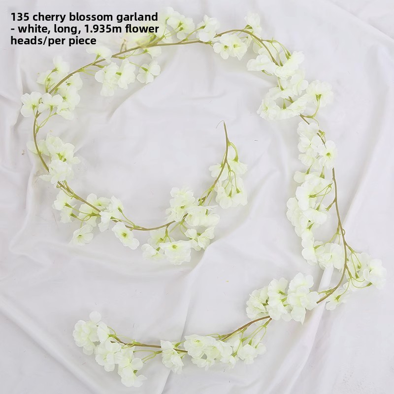 135 têtes de fleurs de cerisier blanches -1