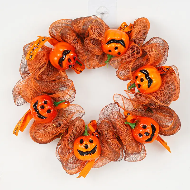 Wholesale 2024 New Carnival Ornament for Front Door Decoration with Pumpkin Decoration Halloween Ornament Decorations