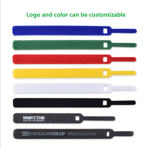 Gancho y bucle de nailon de alta calidad de 145MM * 11MM, logotipo personalizado autoadhesivo y ecológico colorido para bridas - Product Image 2