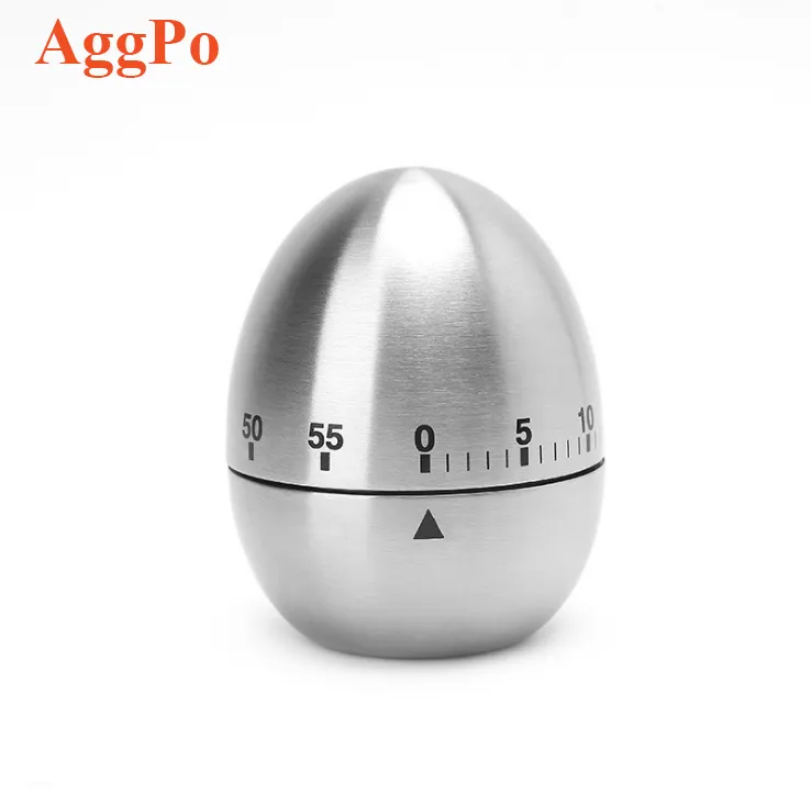 Кухонный таймер в форме яйца простое управление громкий звуковой сигнал Bruse поверхность из нержавеющей стали кухонный таймер