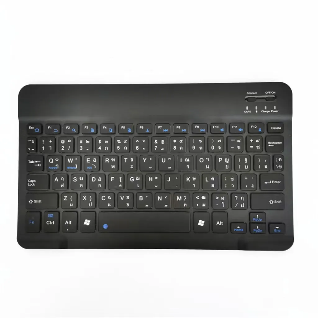 Teclado inalámbrico portátil Universal para Ipad 10,2, teclado de mesa con batería recargable integrada, idioma tailandés