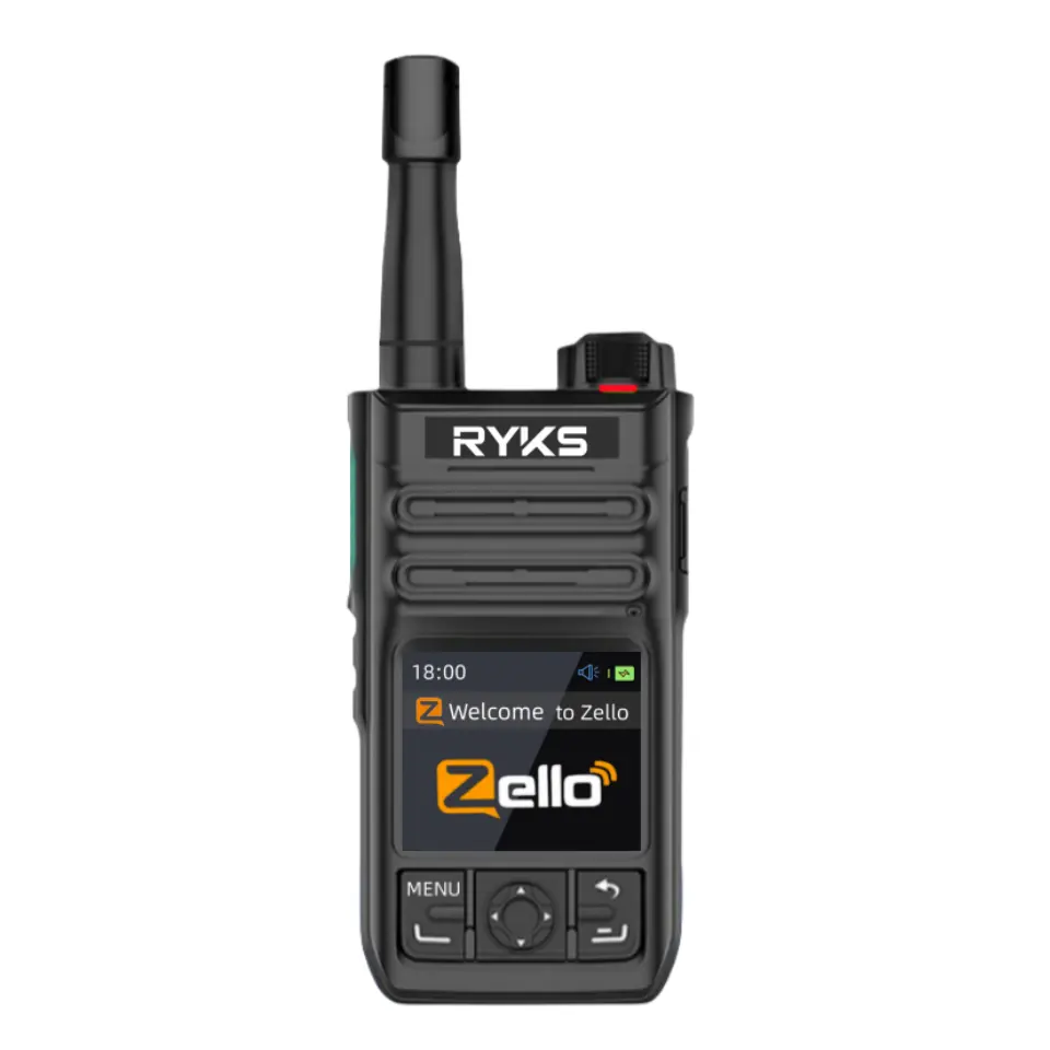 4G Walkie Talkie Telefone Trabalho Com Zello Wifi Real PTT Walkie-Talkie Walkie-Talkie Smart Rádio Zello com fone de ouvido