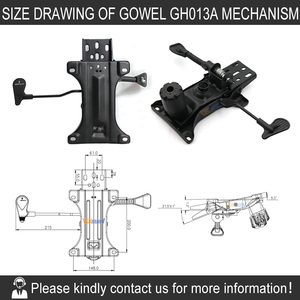 回転椅子上下調節可能機構GH013A - Product Image 3