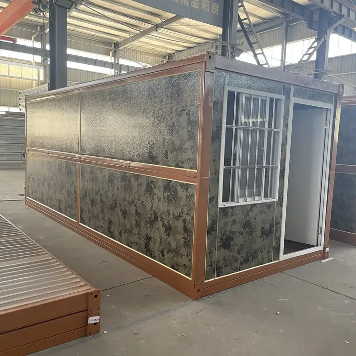Maison conteneur en matériau fabriqué en Chine de haute qualité 20ft 30ft maison pliable à panneau galvanisé