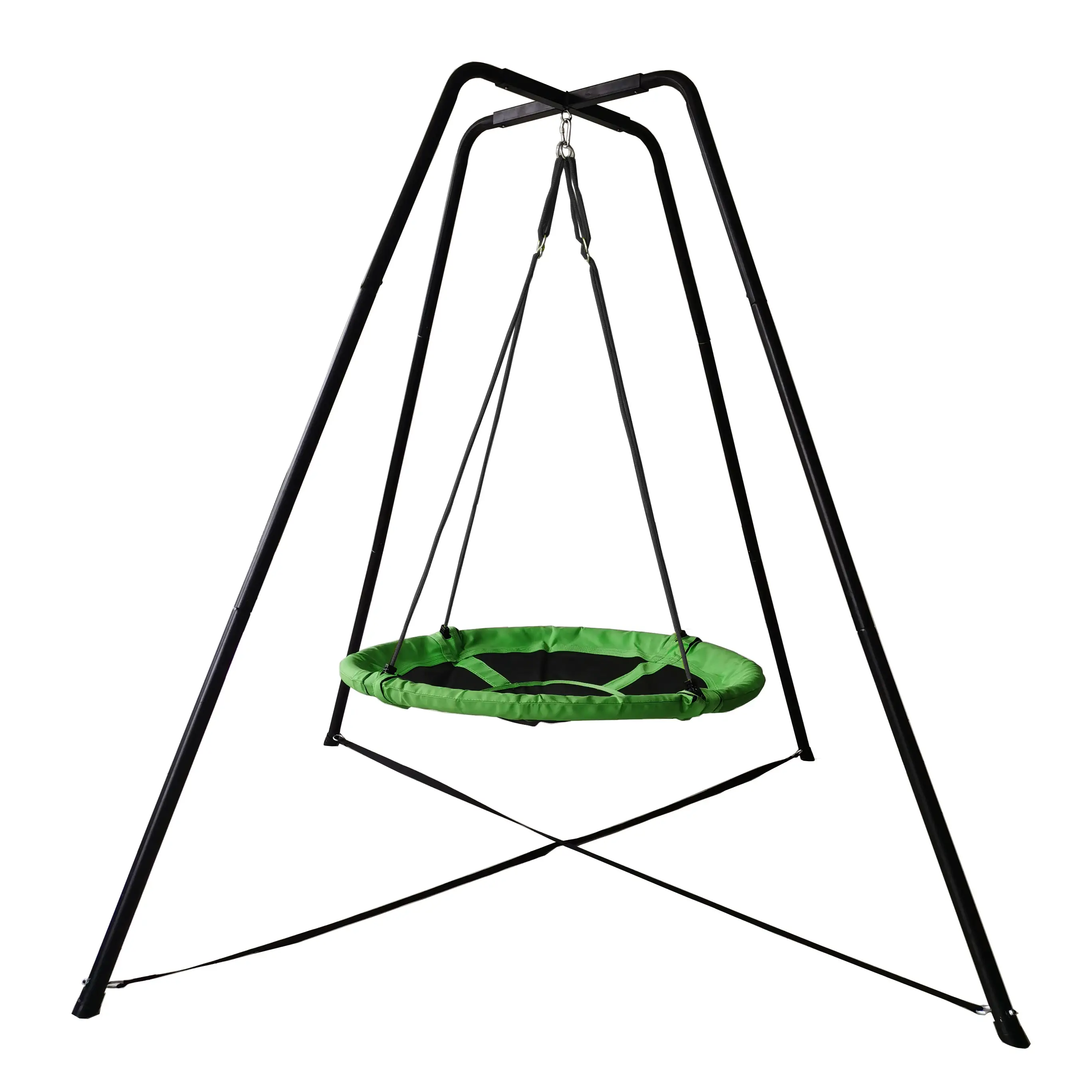 Heavy Duty Kid Swing Set para quintal, Baby Saucer Swing Indoor Outdoor Play Folding Metal Stand