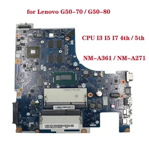 Motherboard Laptop untuk Lenovo G50-80 G50-80M G50-70 ACLU3/ACLU4 NM-A361/NM-A271 dengan CPU 3558U/I3/I5/I7 GPU R5 M330 / M230 DDR3