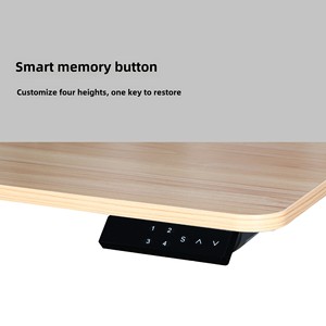 Koford电动可调立式电脑桌现代设计，带金属和面板木材简单新产品 - Product Image 4