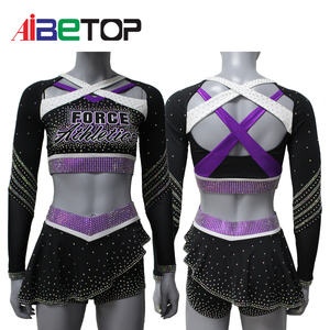 2 parça Cheer üniforma özelleştirilmiş amigo üniforma ücretsiz tasarım amigo kıyafetler - Product Image 1
