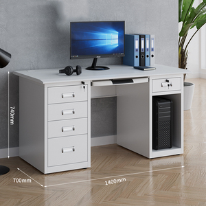 Escritorio DE ORDENADOR DE OFICINA moderno de alta calidad con cajones y cerraduras mesa de estación de trabajo de acero suministrada de fábrica para el hogar o taller - Product Image 3