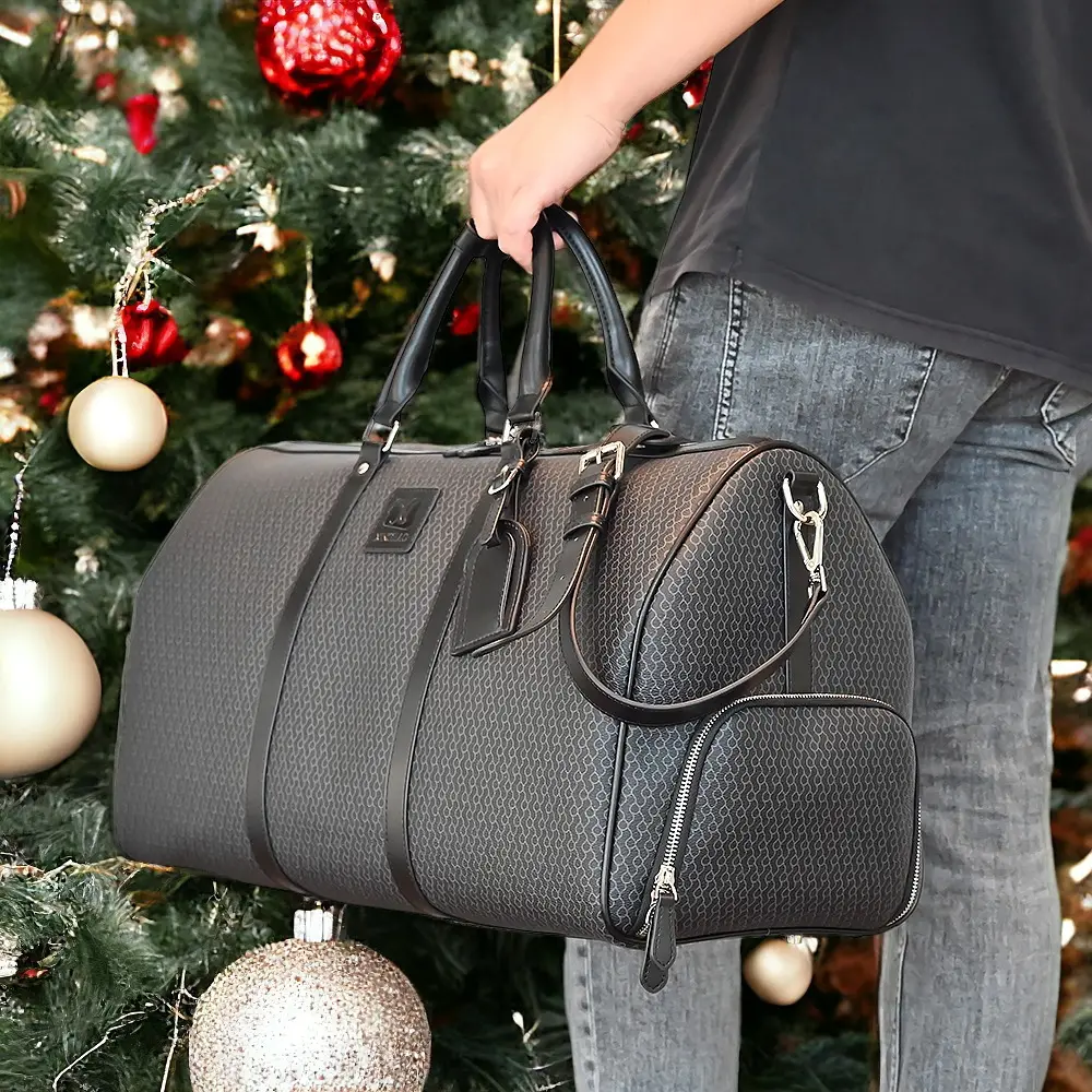 Haute couture luxe en cuir véritable affaires sacs polochons marque à bandoulière Weekender voyage sacs polochons pour hommes