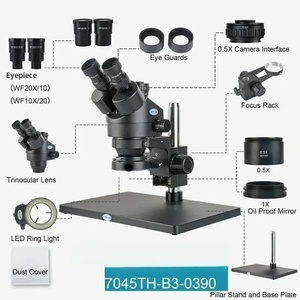 工业发光二极管环形光立体显微镜，0.5x-10倍放大人工智能，兼容实验室现场检查 - Product Image 3