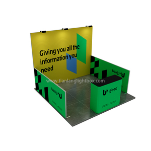 3 x3ft קידום אלומיניום תצוגה ניידת צילום תמונת תא רקע מרובע קשת tradeseow