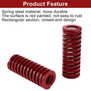 Hợp kim thép cuộn dây nén chết mùa xuân công nghiệp 4pcs 30mm ID 80mm mở rộng chiều dài tải trung bình 38% Max Nén Màu đỏ S - Product Image 3