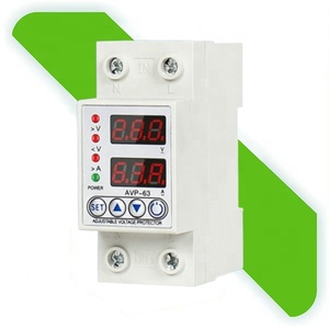 63A 40A Adjustable Automatic Reset Over Current Overload <strong>Voltage</strong> Regulator Single Phase AC DC Digital Display <strong>Voltage</strong> Stabilizer - Product Image 1