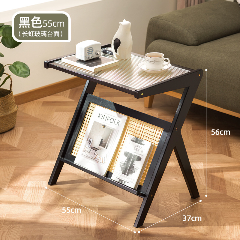 Black coffee table, 55cm
