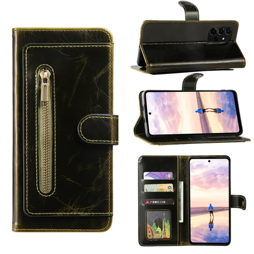 Neue Hot Sale Slim PU Leder Flip Wallet Handy hülle für Samsung Galaxy Note 10 20 Pro S20 S21 S22 Ultra FE