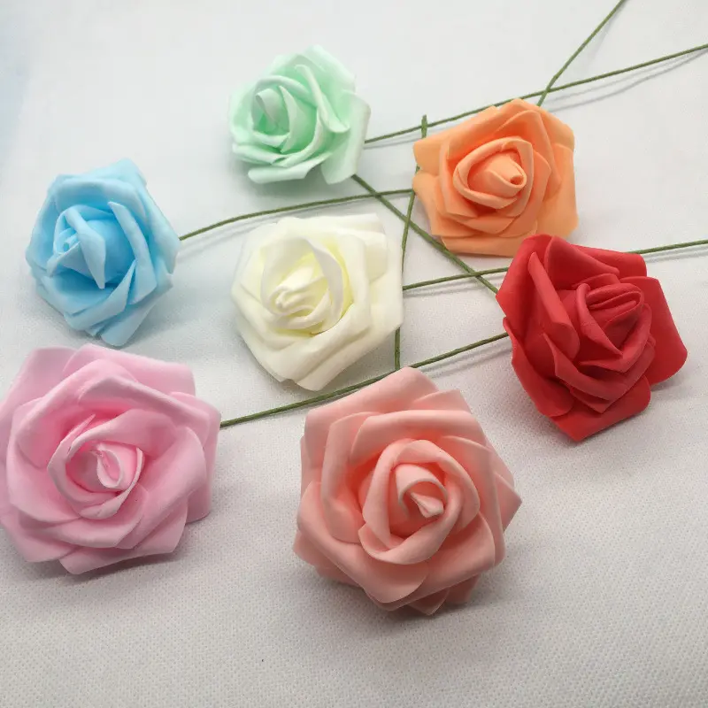 Beste China Niedrigen Preis 7cm Dia Dekorative Pe Rose Künstliche Schaum Rose Künstliche Blume