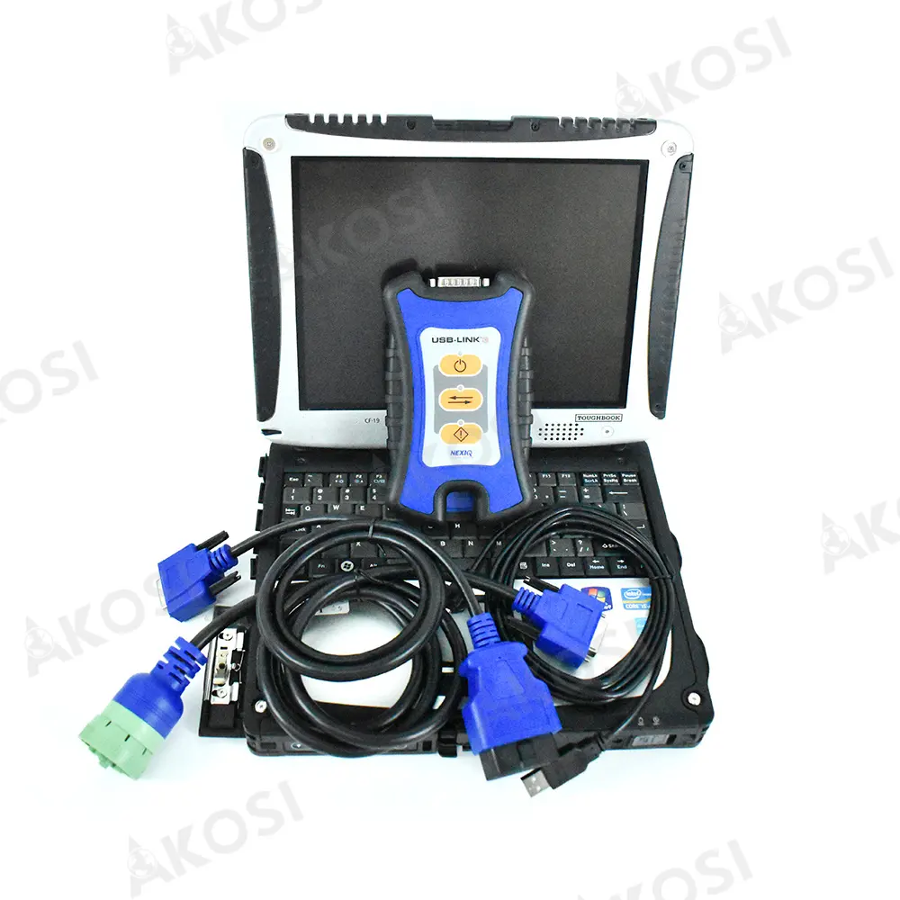 Cf19 Laptop + 2024 Voor Nexiq 3 Usb Link2 125032 Diesel Truck Interface Diagnostiek Voor Zware Truck Scanner Diagnostische Tool