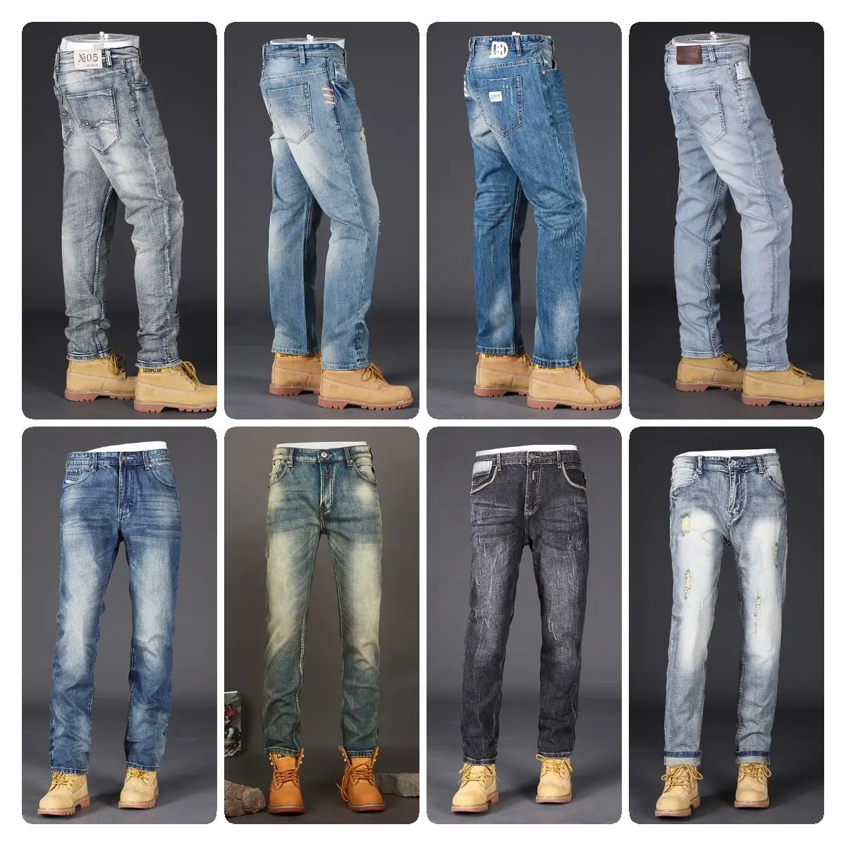 Pantalons personnalisés pour hommes jeans baggy denim jeans amples surdimensionnés pour hommes marchands de vêtements en gros