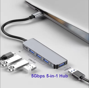 5端口多功能5合1 USB集线器连接站0.175m，可提供笔记本电脑库存 - Product Image 3