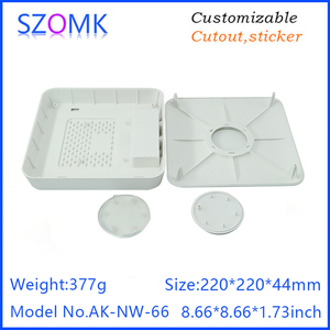 SZOMK Wifi gateway gsm scatola di plastica Wireless Router Enclosure per dispositivo elettronico iot AK-NW-66/220*220*44mm - Product Image 2