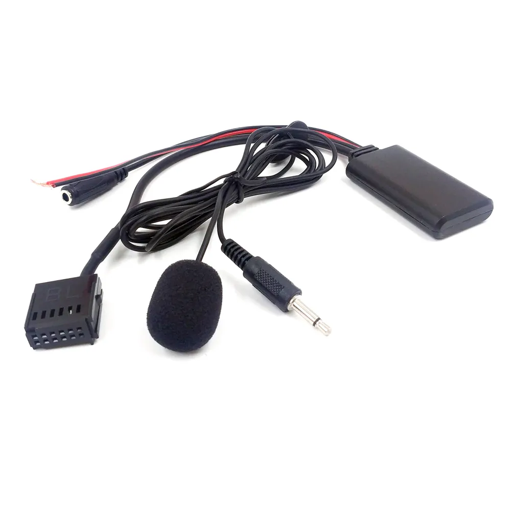 Adaptador de áudio para carro, interface de cd carregador de áudio para ford focus mondeo 6000 cd azul, adaptador de módulo de entrada de áudio com microfone