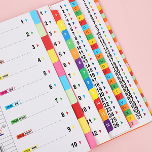 Custom A4 Size Color Cardstock Classification Page Color Loose-Leaf Separator Page <strong>Notebook</strong> - Product Image 2