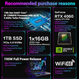 ROG Strix G16 Gaming Laptop Core I9 13th Generation Rtx4060 Ordinateur Portable Laptop Gamer 16 pulgadas 2,5 K 240Hz Gaming Computer - Product Image 2