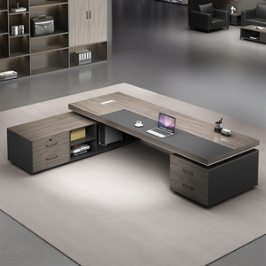 L-Form Büromöbel Bureau De Travail Studiert isch für Kinder Desktop-Computer Schreibtische Großer Manager Büro tisch mit Stühlen - Product Image 4