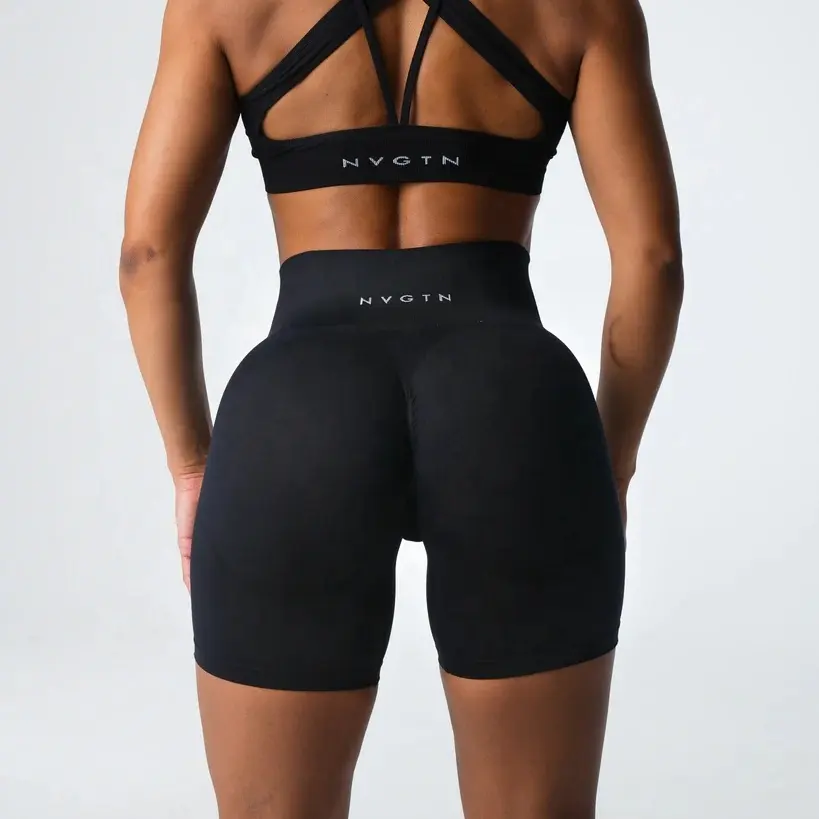 NVGTN Contour 2,0 pantalones cortos sin costuras cintura alta gimnasio entrenamiento pantalones cortos Scrunch Butt sin costuras cintura ancha deportes Yoga pantalones cortos