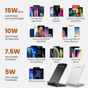 חדש 15W אלחוטי מהיר מטען עבור אפל Huawei נייד טלפון אלחוטי מטען שולחני stand אלחוטי מטען